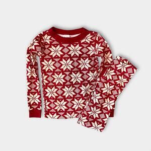 Hanna Andersson Red Scandi Snowflake Pajamas 120 cm 6-7